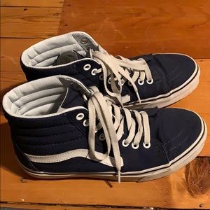 Women’s Navy Blue Hightop Vans